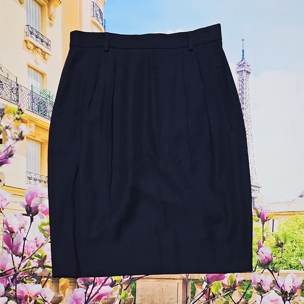 Anne Klein Vintage Navy A-line Skirt Size 12 New